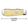 Case Cutlery Knife, Yellow Synthetic Smooth Cv Mini Trapper 00029